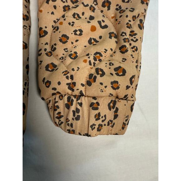 Saltwater Luxe Quilted Leopard Print Jacket Size MEDIUM Brown - Picture 5 of 14